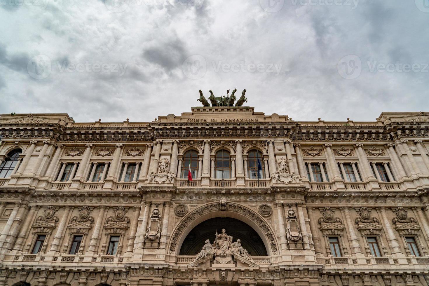 Rome corte di cassazione palace view on cloudy day photo