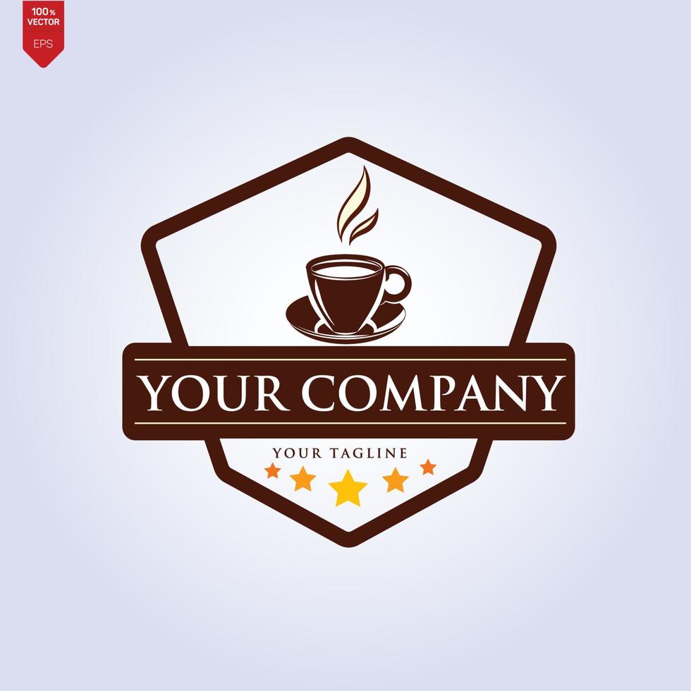 Beans And Coffee Cup Logo Template vector icon design Free Vector