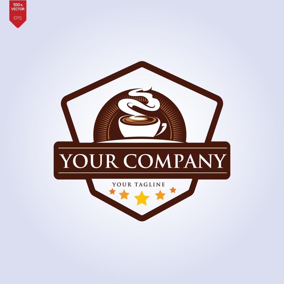 Beans And Coffee Cup Logo Template vector icon design Free Vector