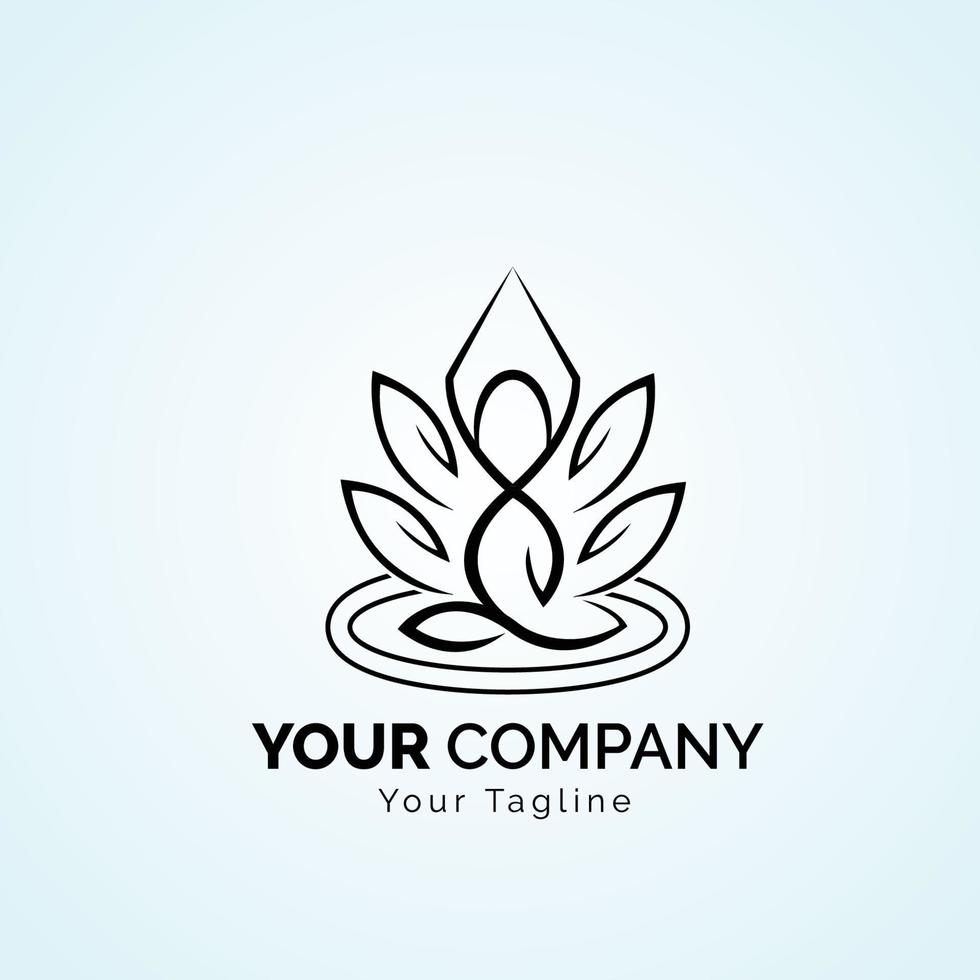 Set of Spa element Hand Drawn Logo with body and Leaves. Logo for spa and beauty salon, boutique, massage therapy, organic shop, relaxation, woman body, yoga, cosmetics store. Free Vector Free Vector