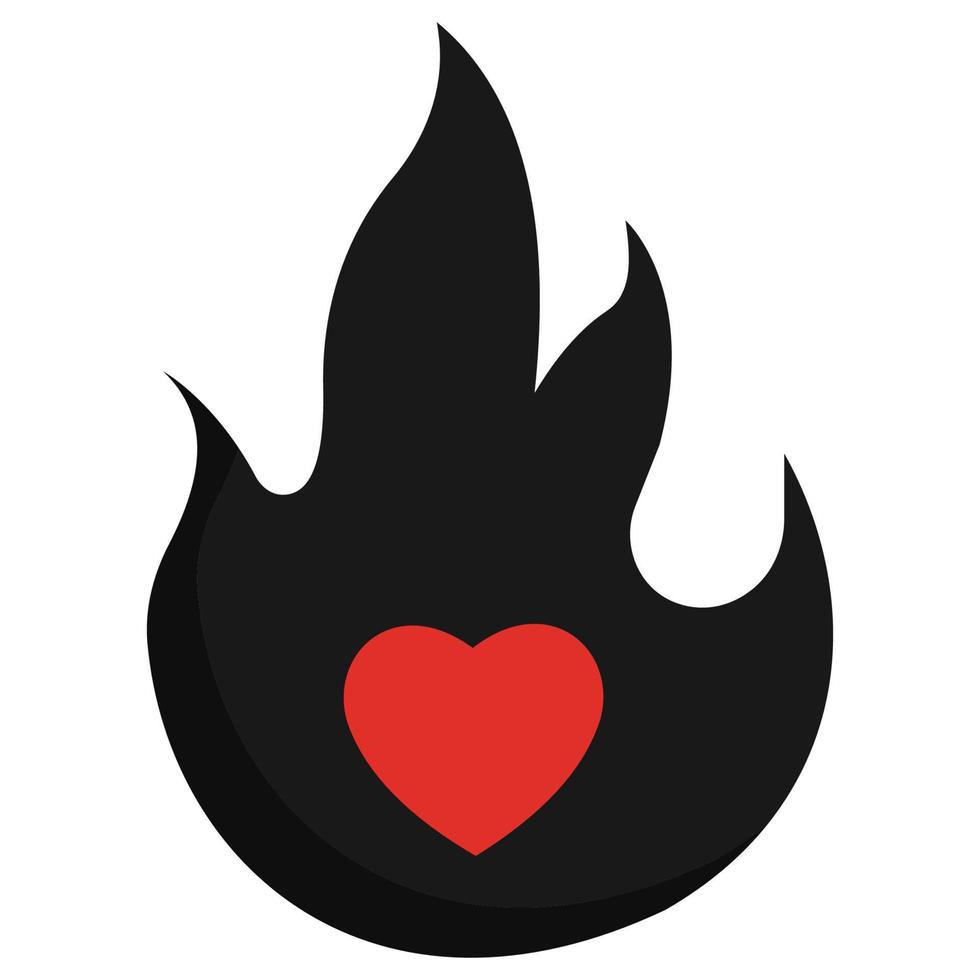 Heart On Fire which can easily edit or modify vector