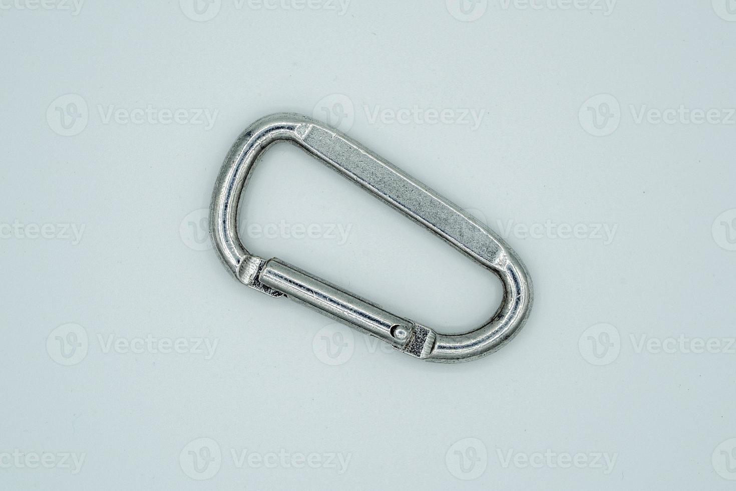 Carabiner isolated on white photo
