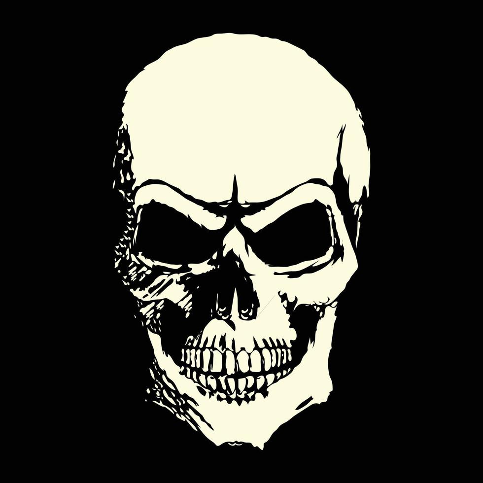 Skull vintage style. Vector illustration.