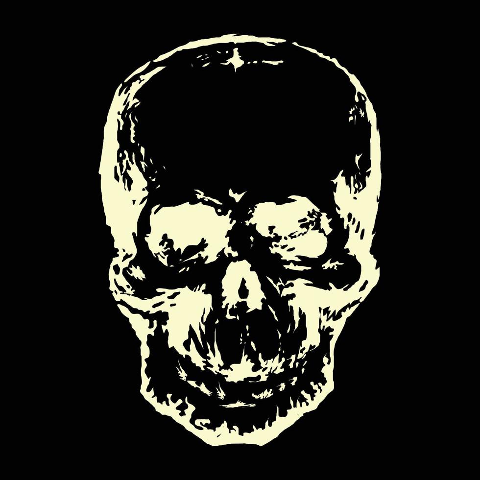 Skull vintage style. Vector illustration.