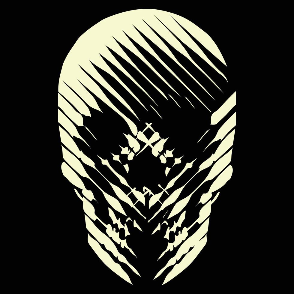 estilo vintage del cráneo. ilustración vectorial vector