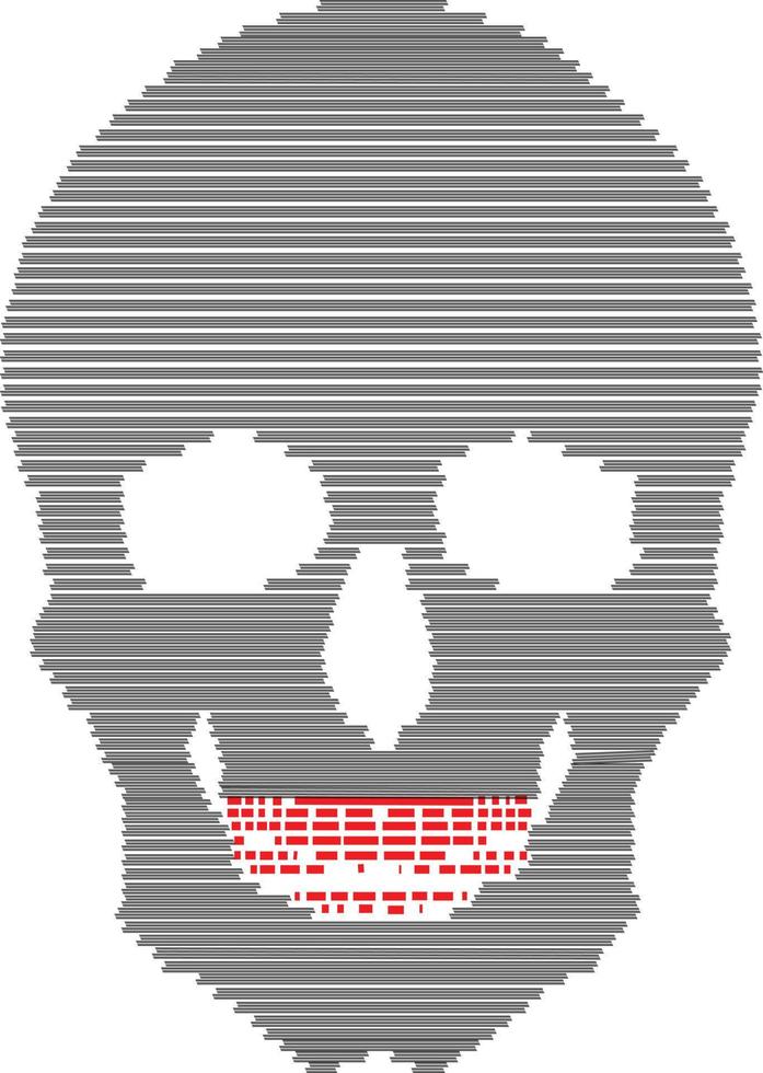 Skull vintage style. Vector illustration.