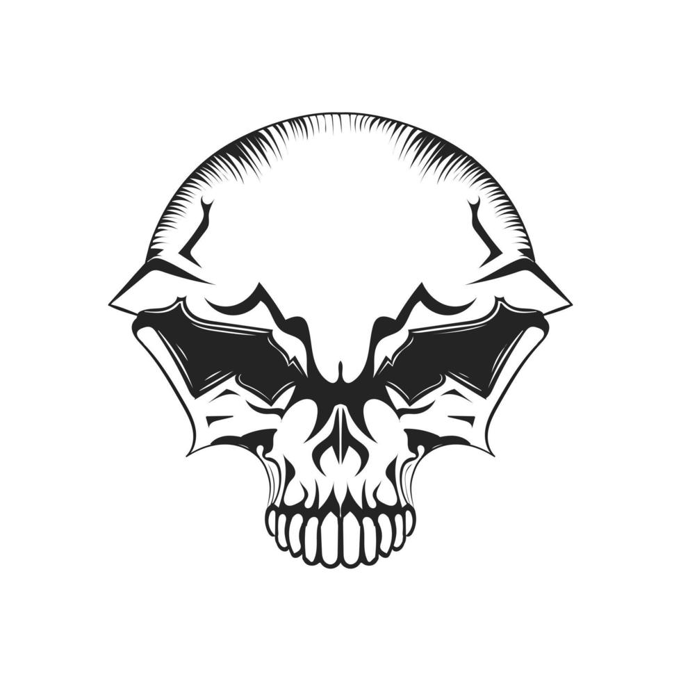 Skull vintage style. Vector illustration.