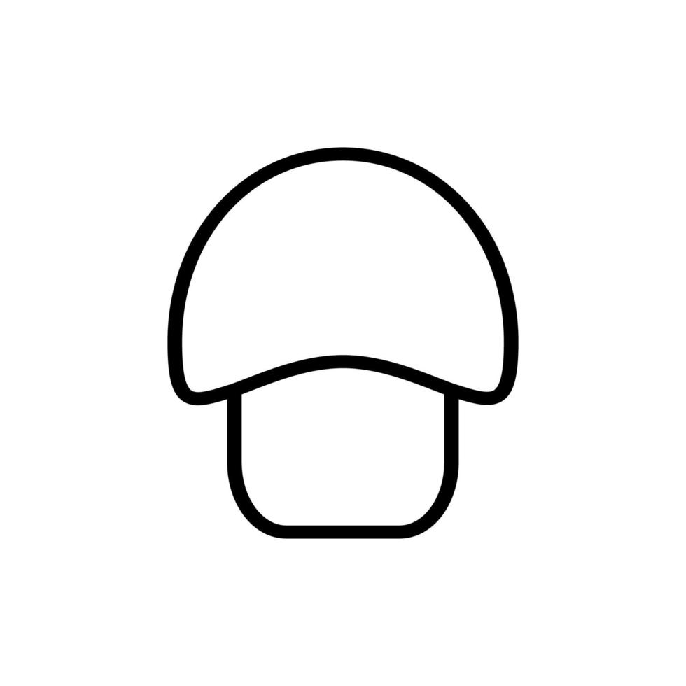 Forest mushroom icon line isolated on white background. Black flat thin icon on modern outline style. Linear symbol and editable stroke. Simple and pixel perfect stroke vector illustration
