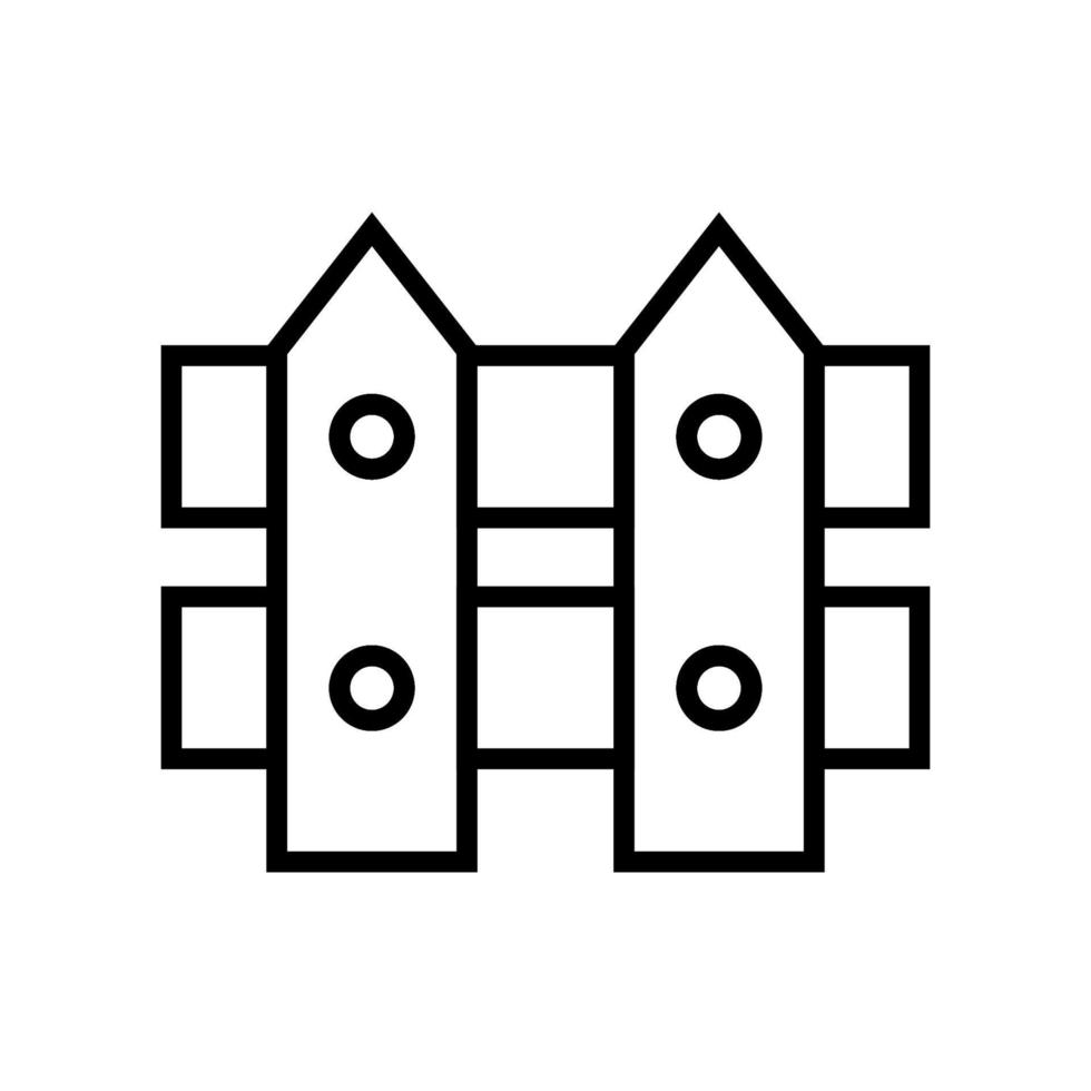 Fence icon line isolated on white background. Black flat thin icon on modern outline style. Linear symbol and editable stroke. Simple and pixel perfect stroke vector illustration