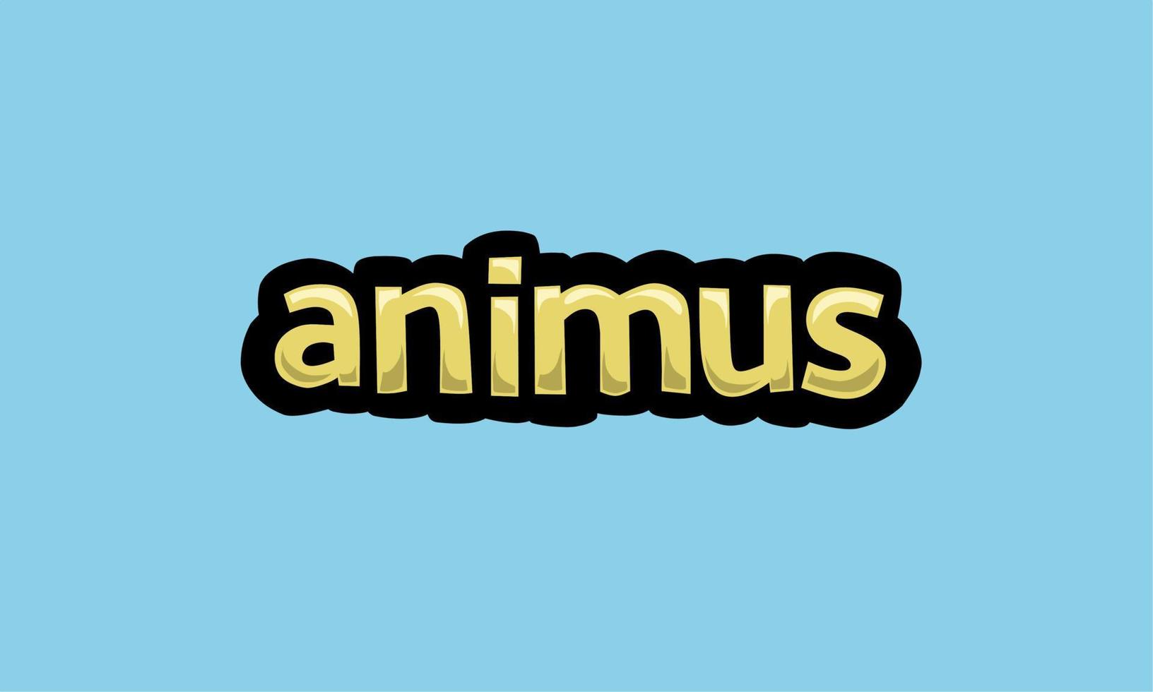ANIMUS writing vector design on a blue background