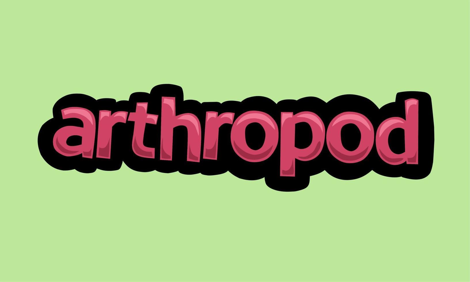 ARTHROPOD writing vector design on a green background