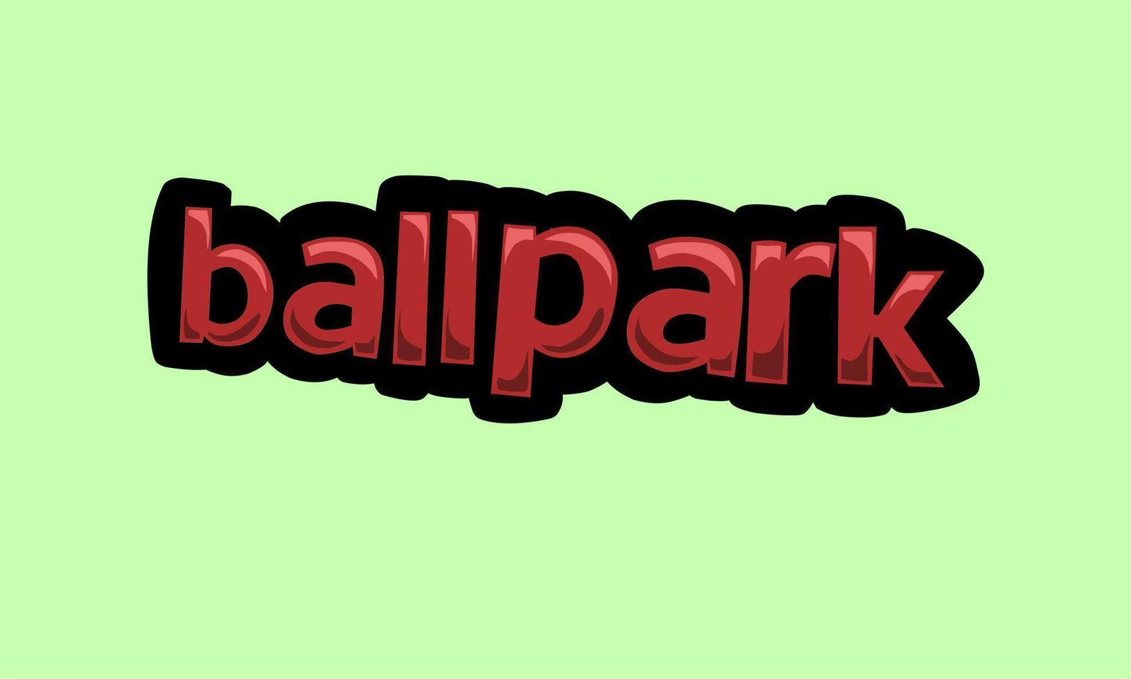 Green screen animation video written ballpark vector