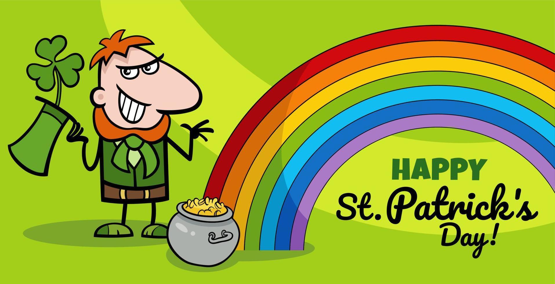 Saint Patrick Day design with cartoon Leprechaun character vector