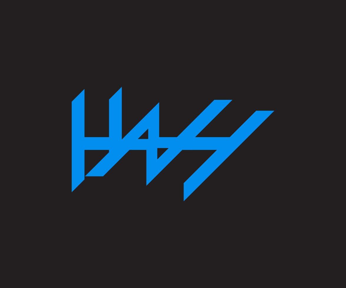 logotipo de hyavh. logotipo de línea de letra hyavh. logo hyavh letter para la plantilla de diseño vectorial de la empresa. vector