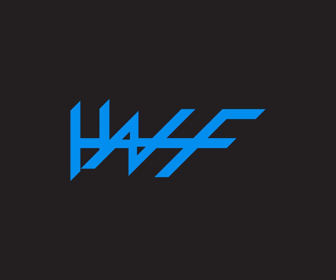 logotipo de la letra hyavhf. logotipo de hyavhf. logotipo de la letra hyavhf para la plantilla de diseño vectorial de la empresa. vector