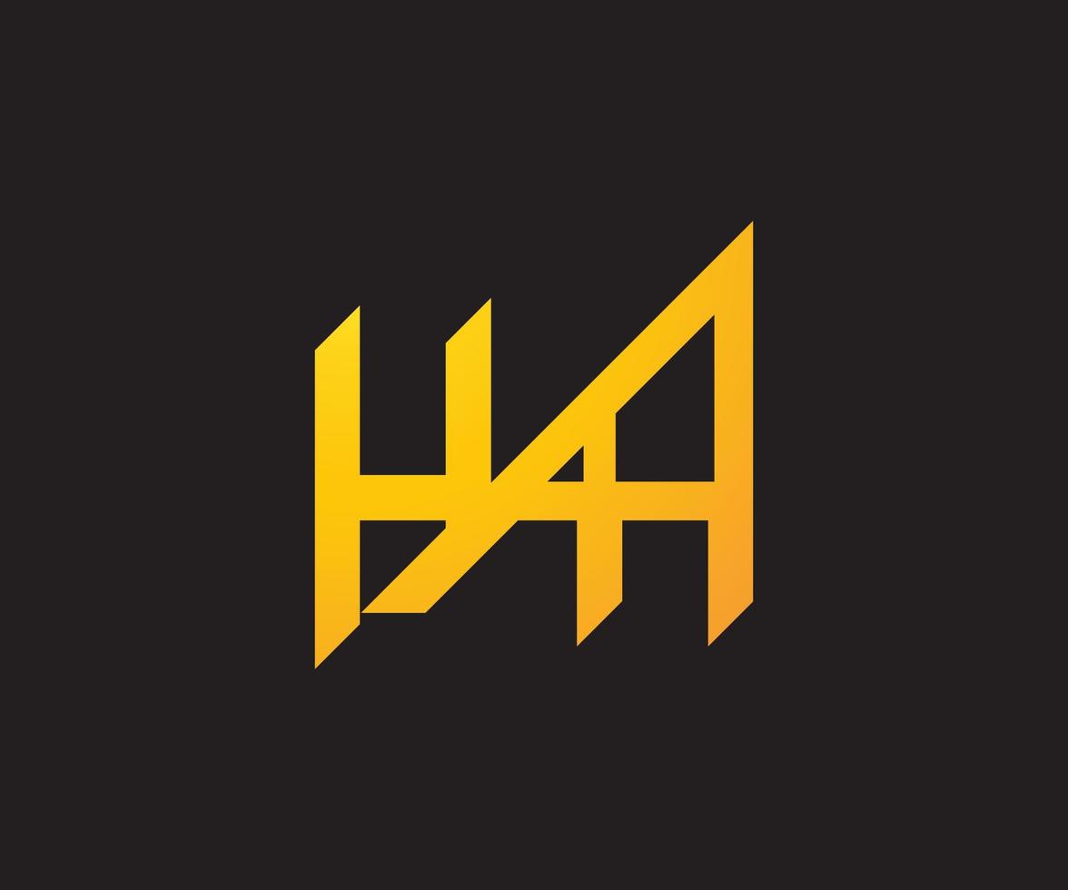 logotipo de la letra hyaa. logotipo de la letra hyaa. icono del logotipo de la letra hyaa. plantilla de ilustración vectorial. vector