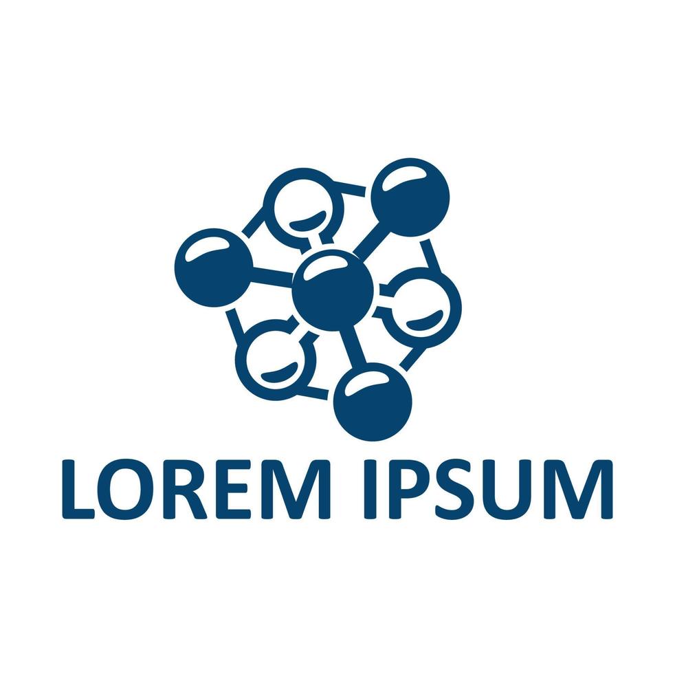 Molecule icon, laboratory or research company sign vector