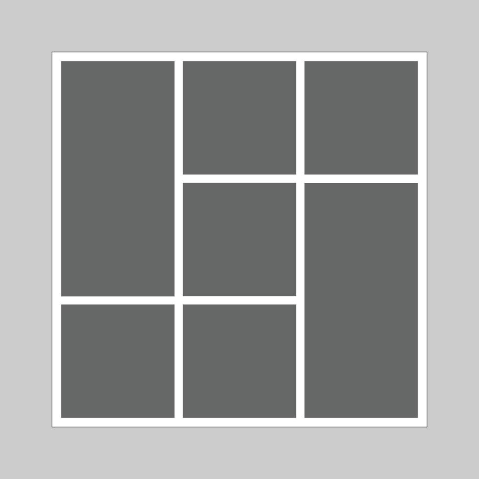 Simple Photo collage template mood board vector illustration mosaic picture grid