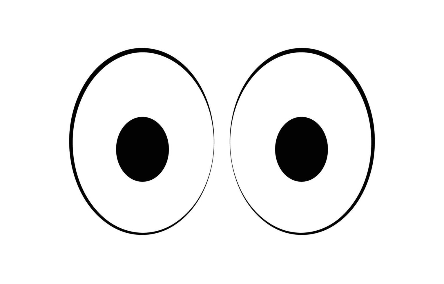 Surprised Eyes Cute Black Eyes vector