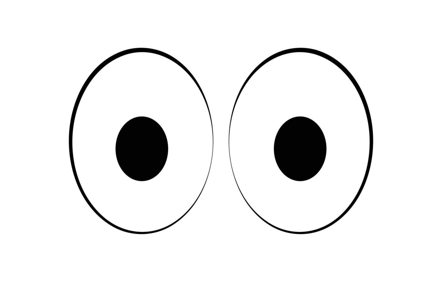 Surprised Eyes Cute Black Eyes vector