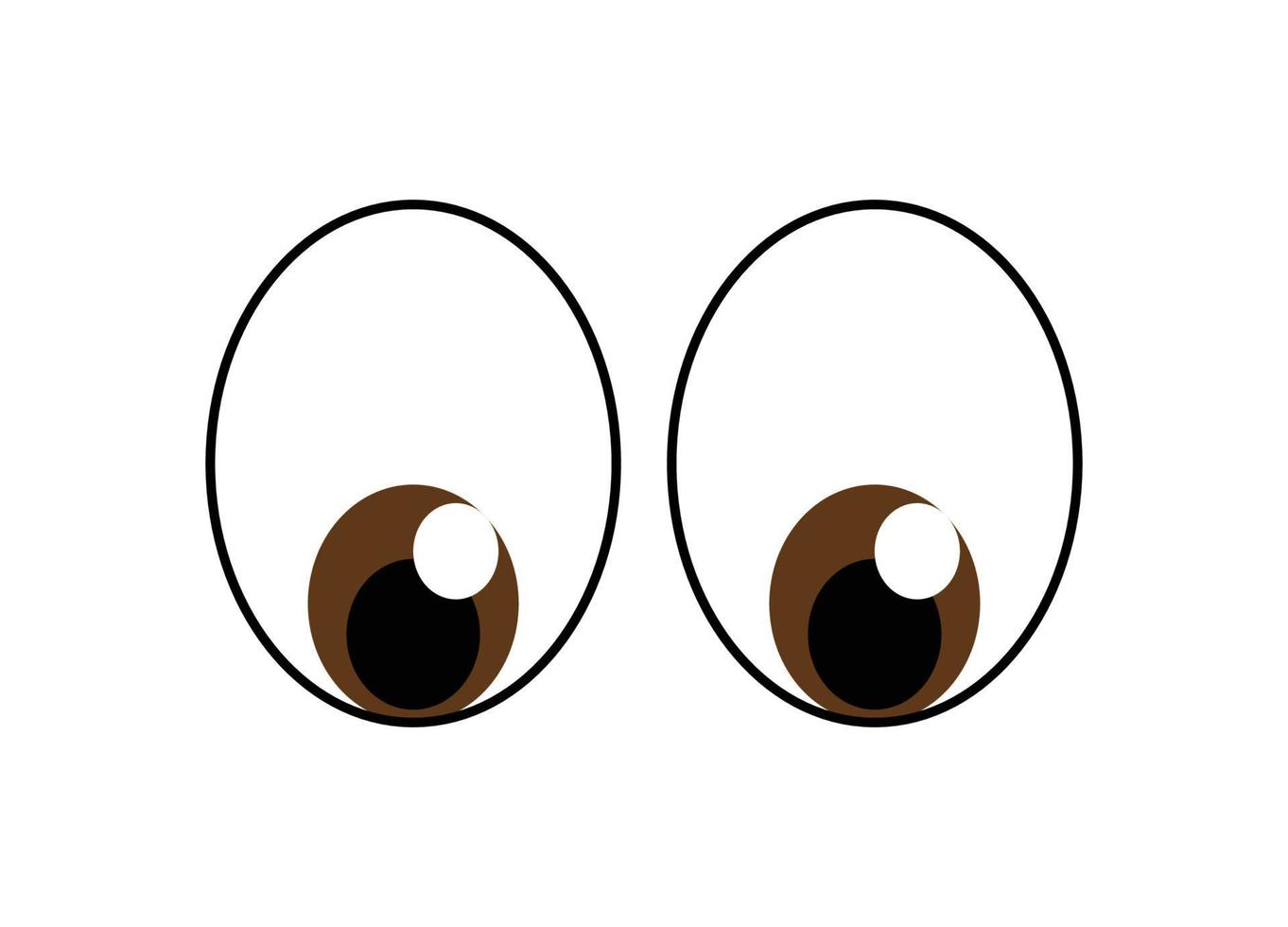 Brown Cute Cartoon Eyes vector