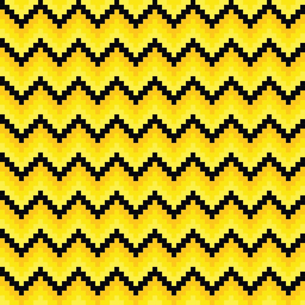 Black To Yellow Seamless Geometric Chevron Pattern vector