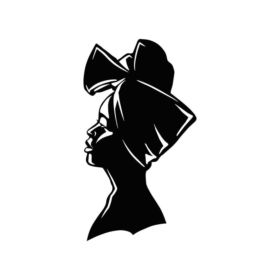 ilustración de vector de silueta de mujer negra