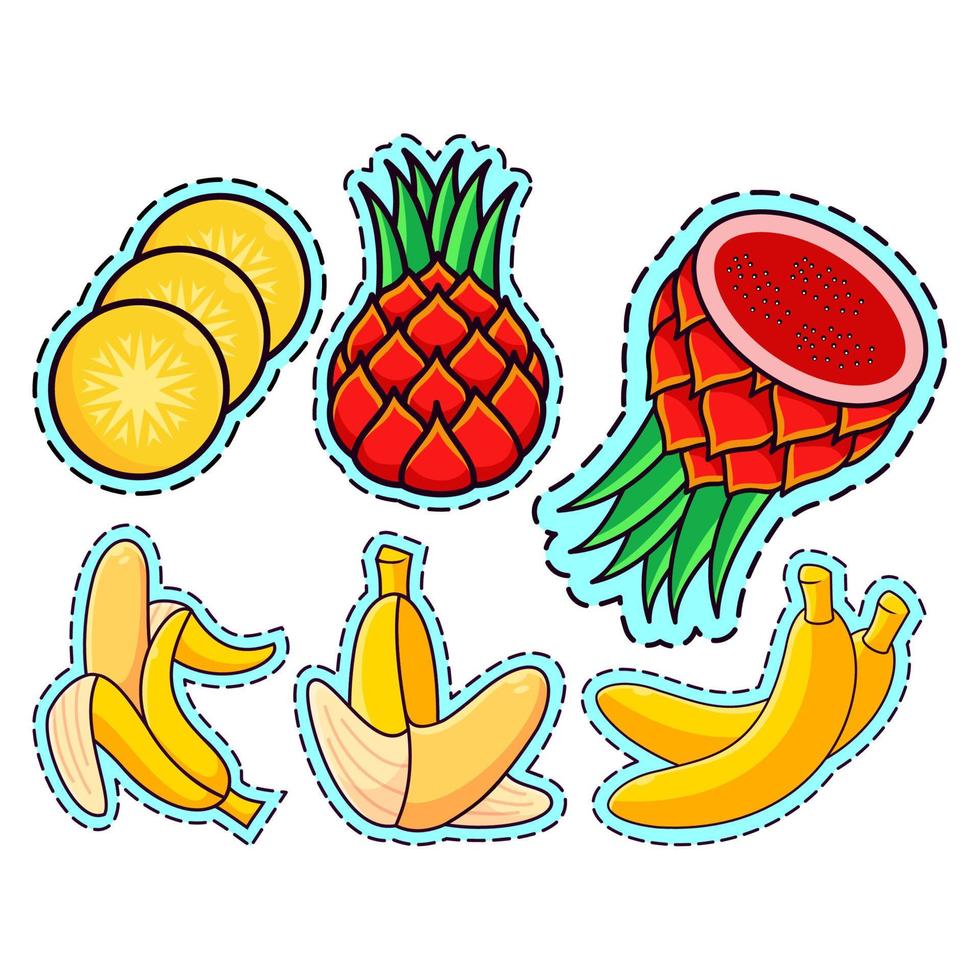 bandle fruit element suitable for social media post design elements and etc.. vector