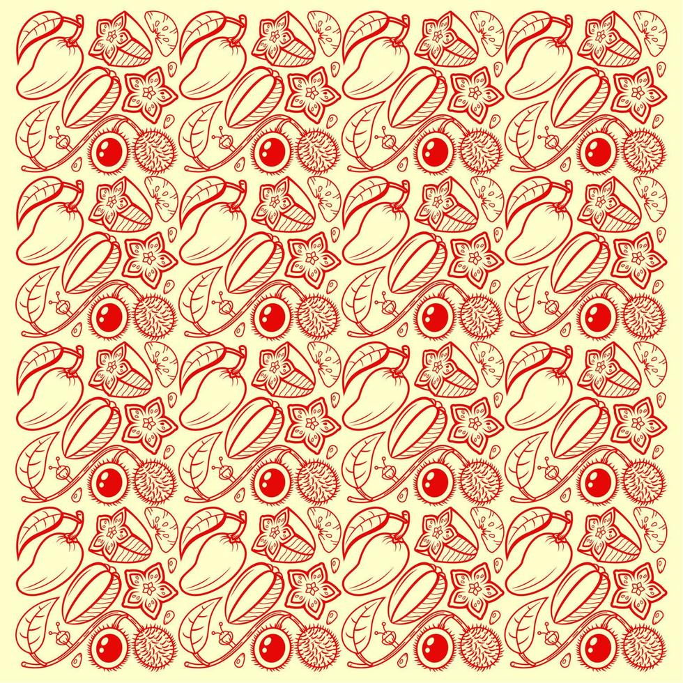 fruit pattern background suitable for background social media post and etc.. vector