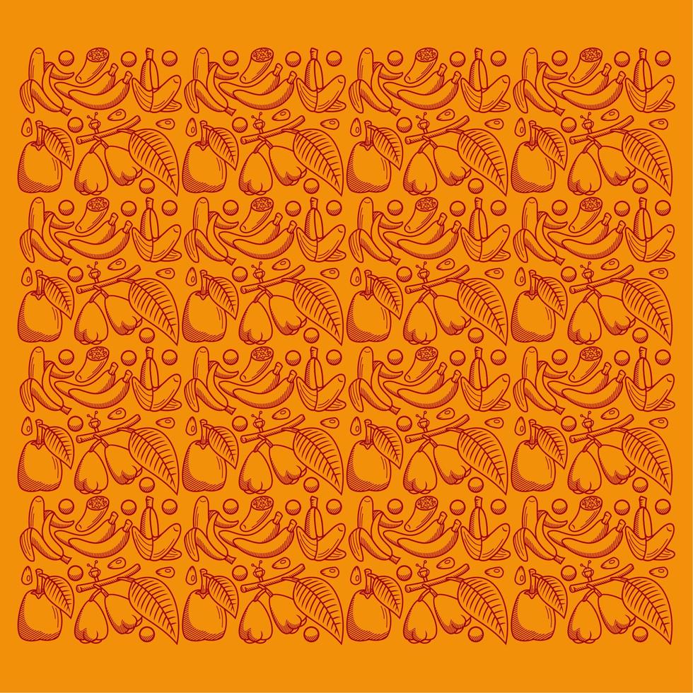 fruit pattern background suitable for background social media post and etc.. vector