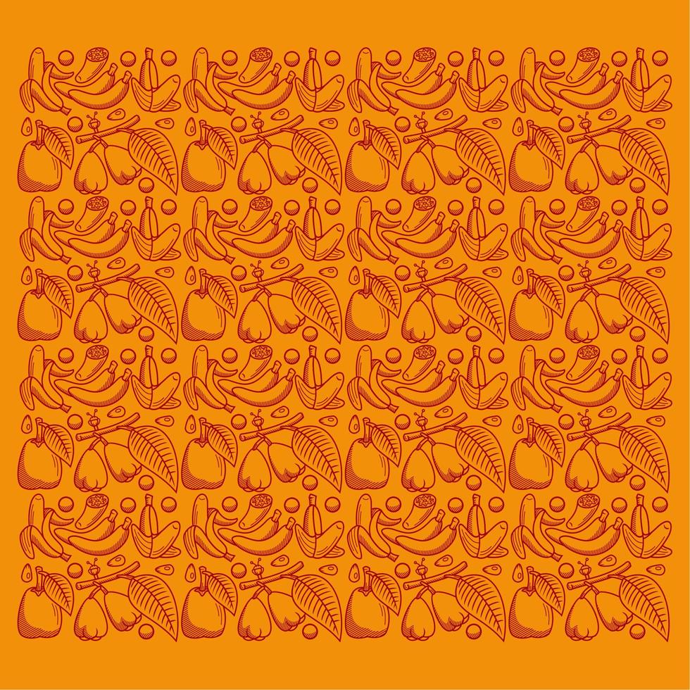 fruit pattern background suitable for background social media post and etc.. vector