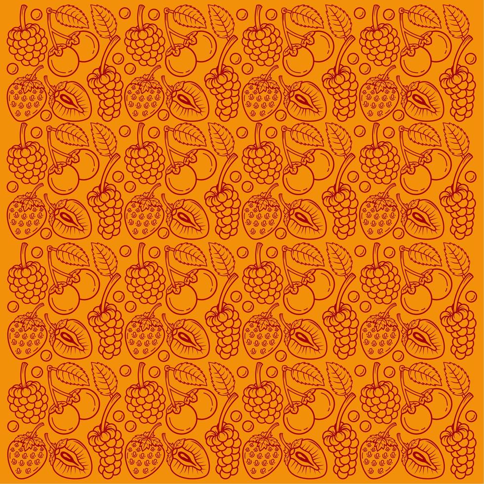 fruit pattern background suitable for background social media post and etc.. vector