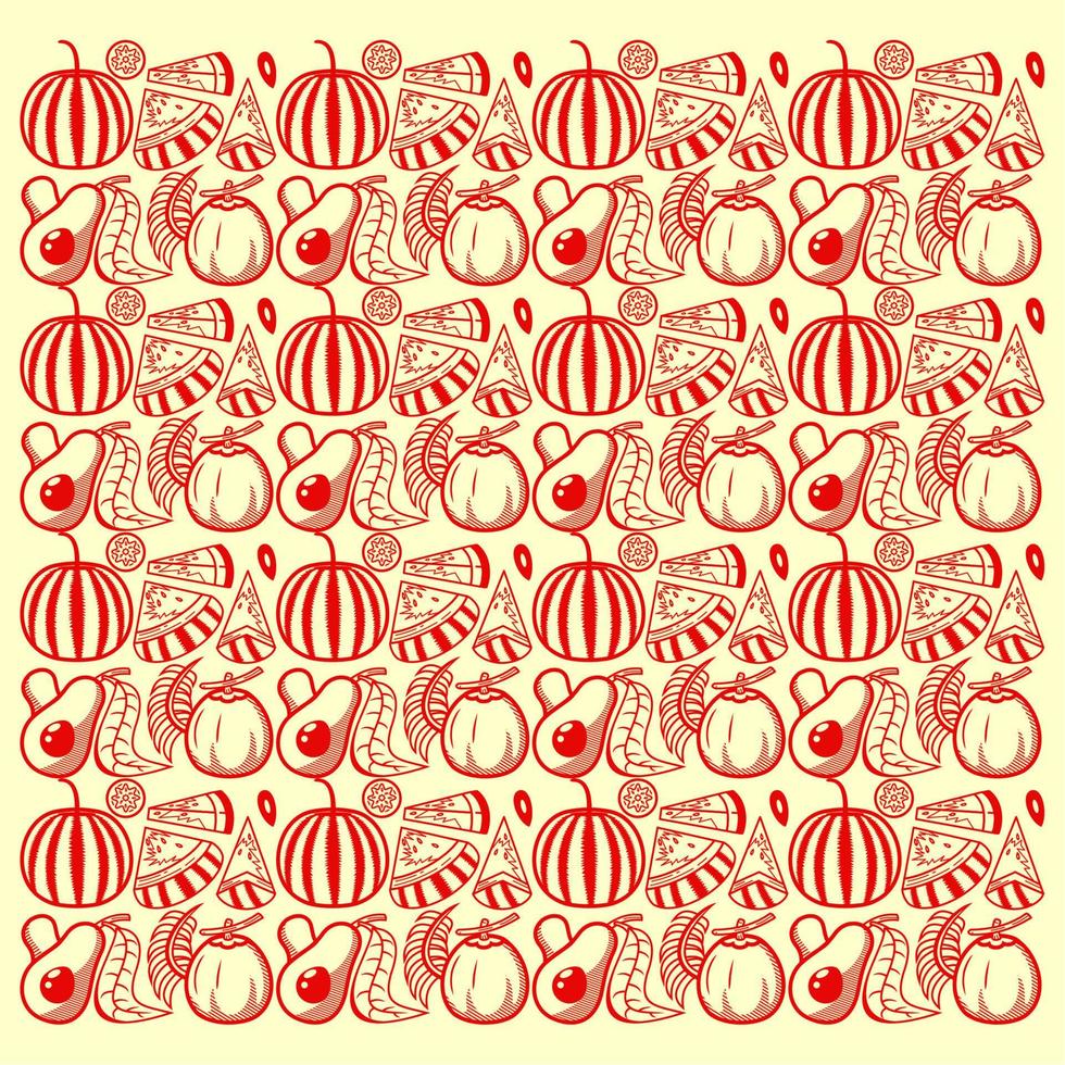 fruit pattern background suitable for background social media post and etc.. vector