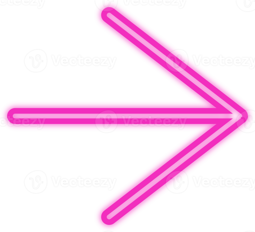 neon pink arrow png