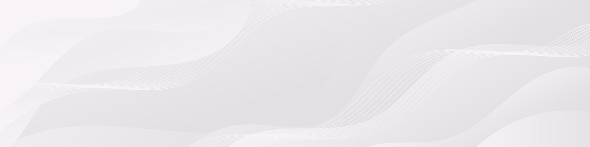 Abstract White Fluid Wave Banner Template vector