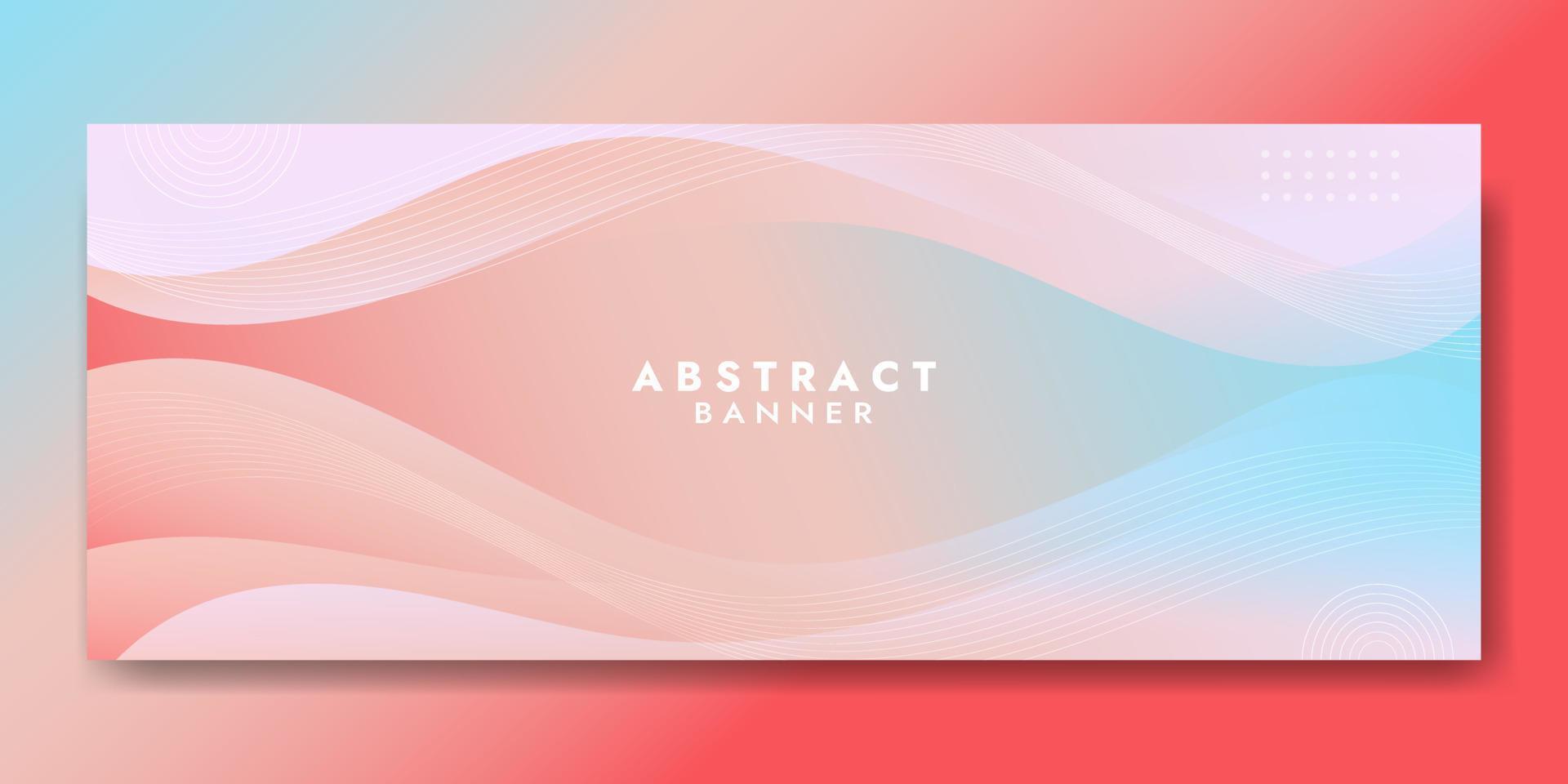 Abstract Pink Fluid Wave Banner Template vector