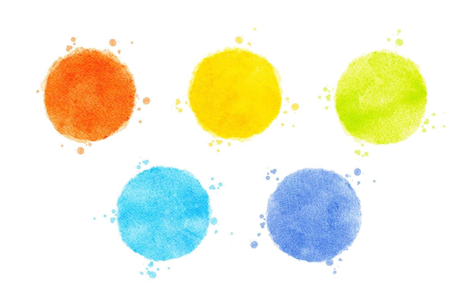 watercolor vector circles. background for title and logo