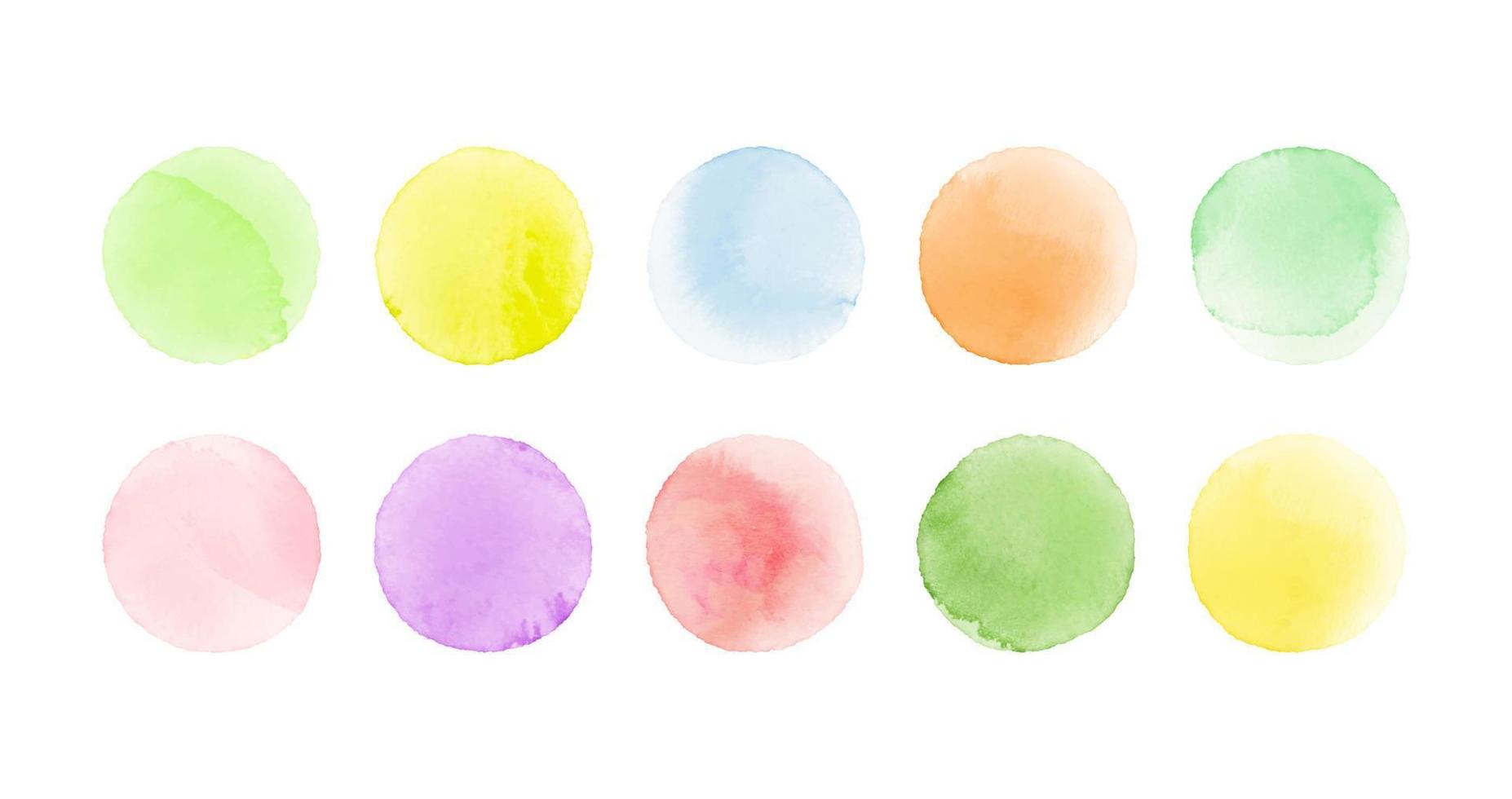 Watercolor vector circles