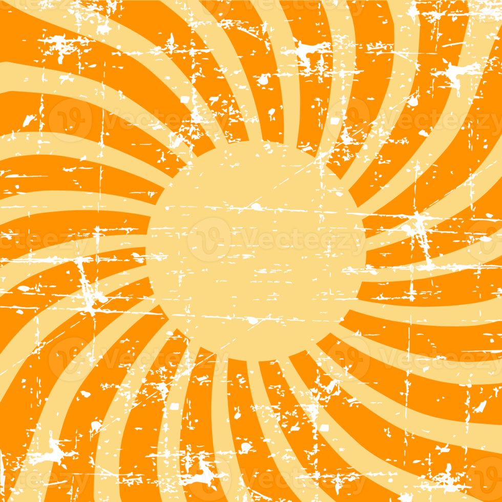 faixa retrô quadrada estilo laranja png