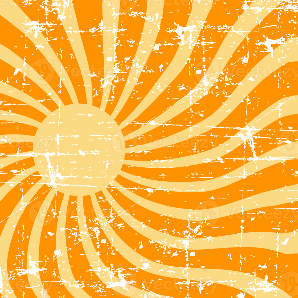 faixa retrô quadrada estilo laranja png