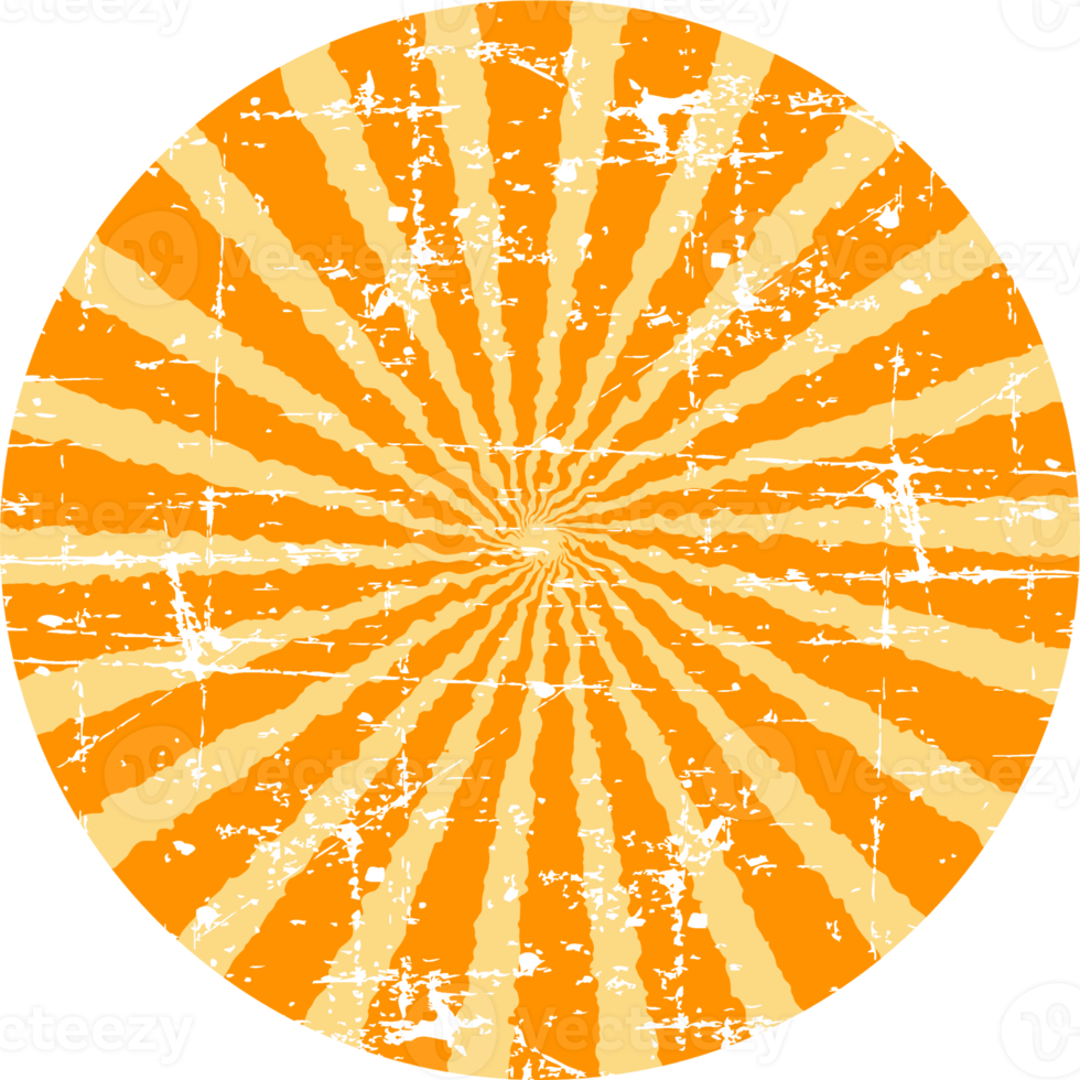 ronde retro strip oranje stijl png