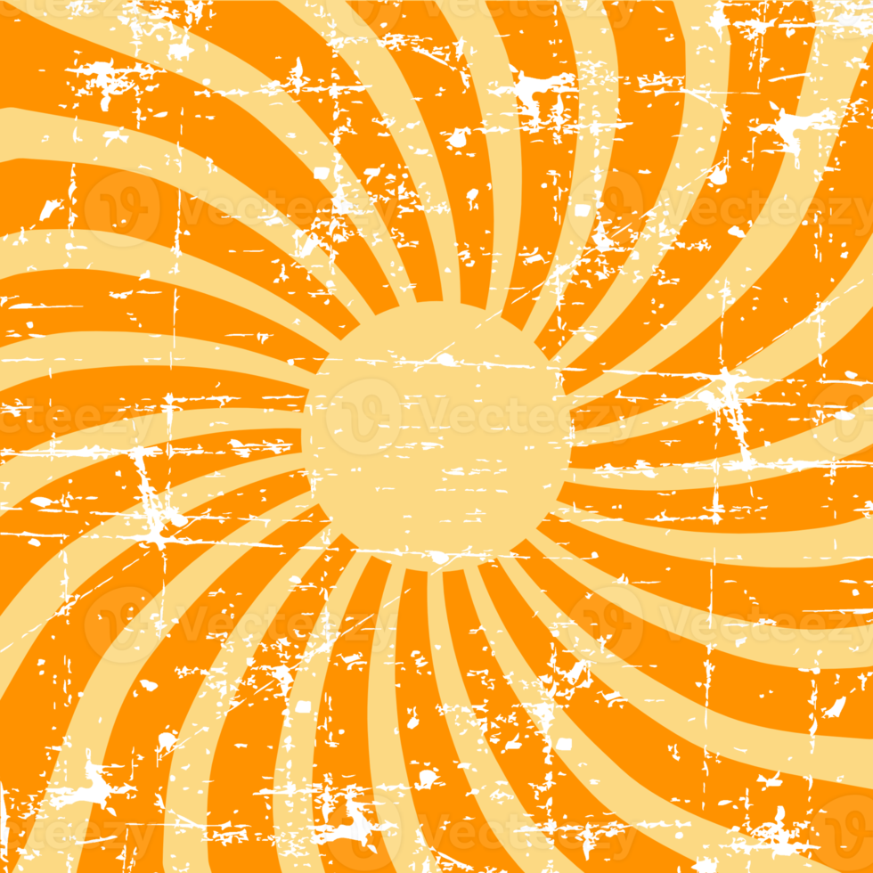 faixa retrô quadrada estilo laranja png