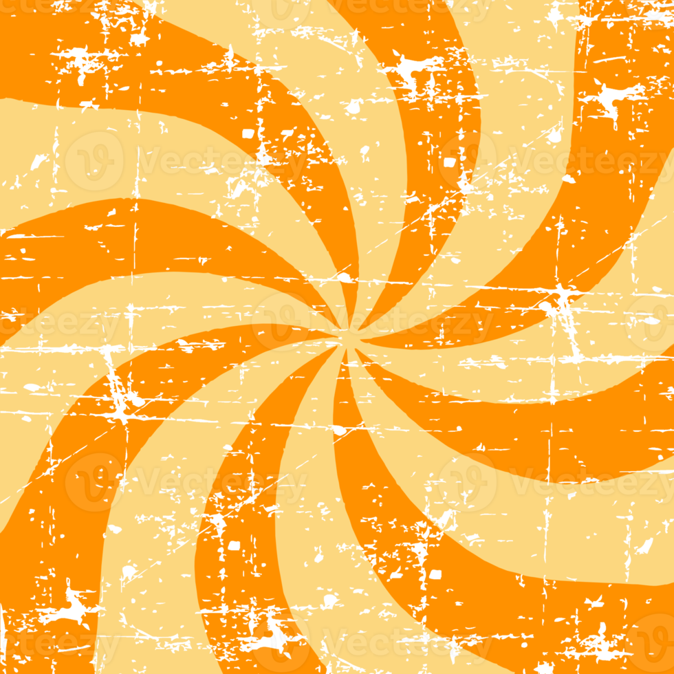 faixa retrô quadrada estilo laranja png