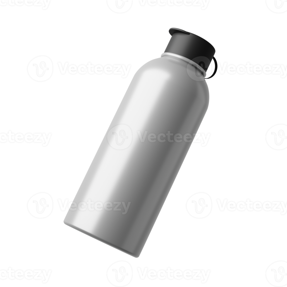 3D Rendering Bottle Stainless Transparent Background png