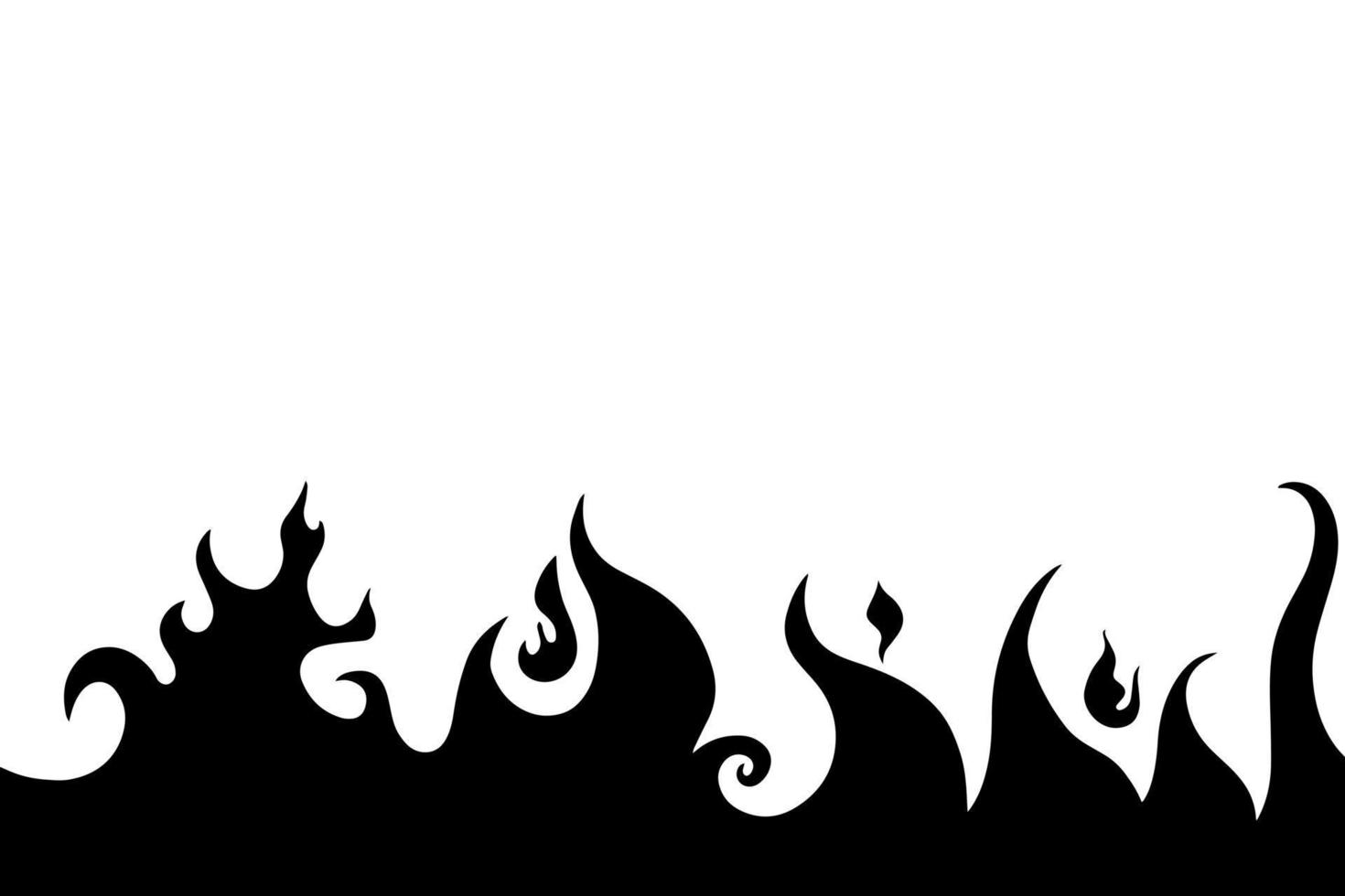 Fire vector, flame icon. Black icon isolated on white background. vector