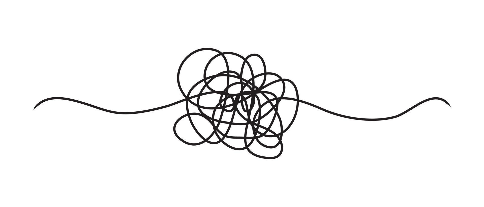 hand drawn of tangle scrawl sketch. Abstract scribble, Vector