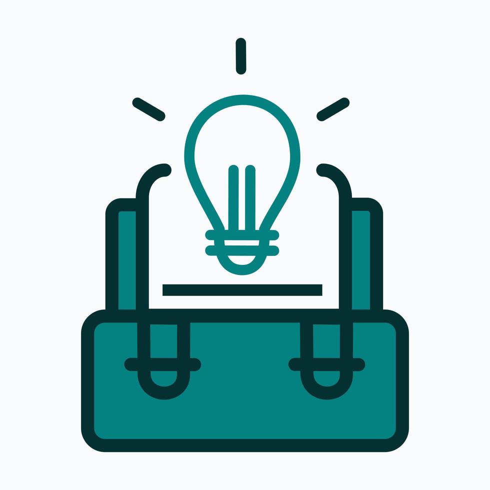 Knowledge management flat icon. Can be used for business app and web icons vector