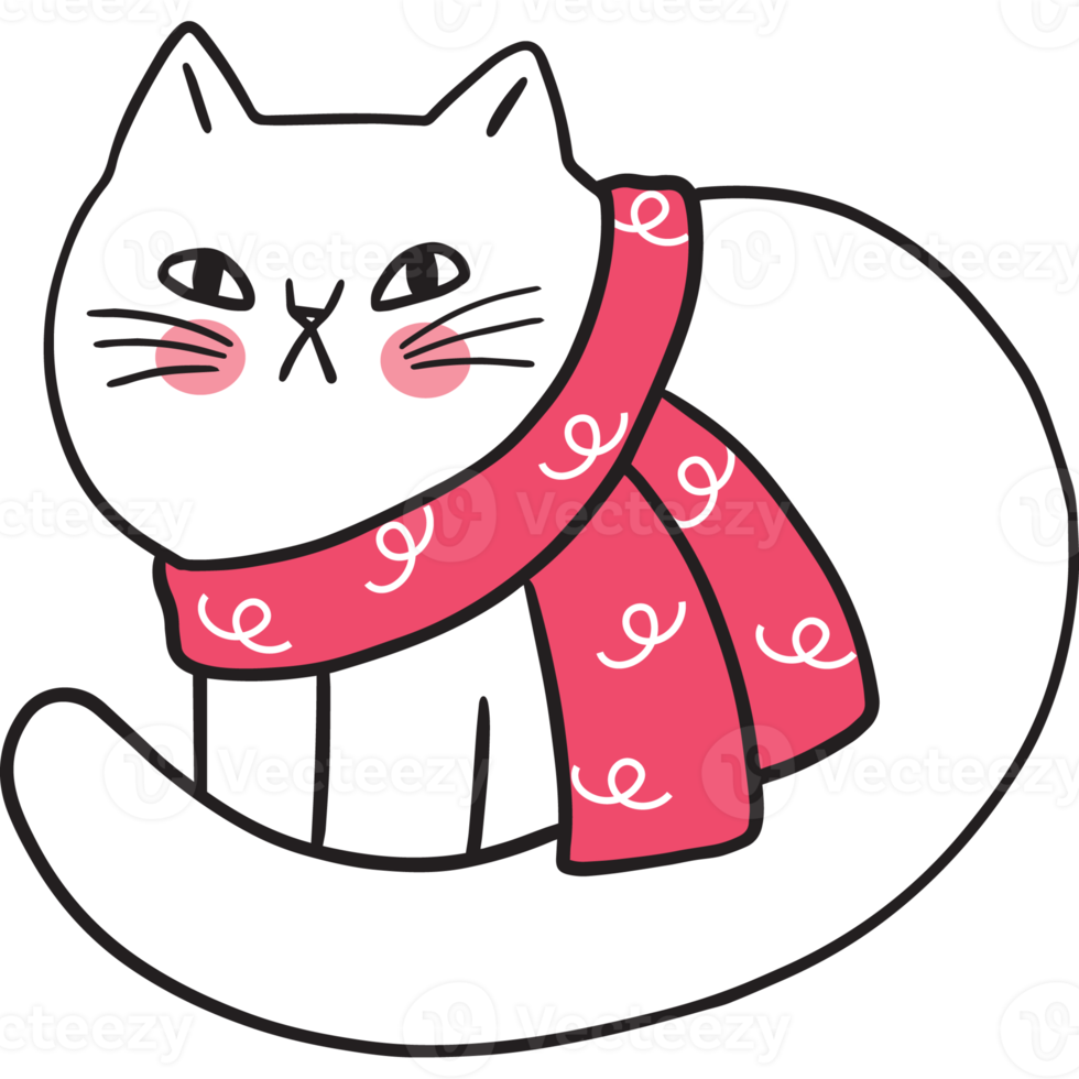 Desenho De Um Gato De Desenho Animado Branco PNG , Rosa, Desenho