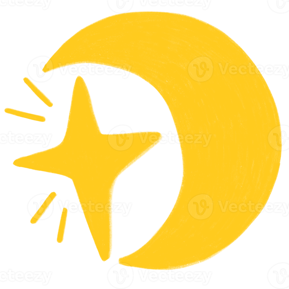 Doodle funny stars clipart. png