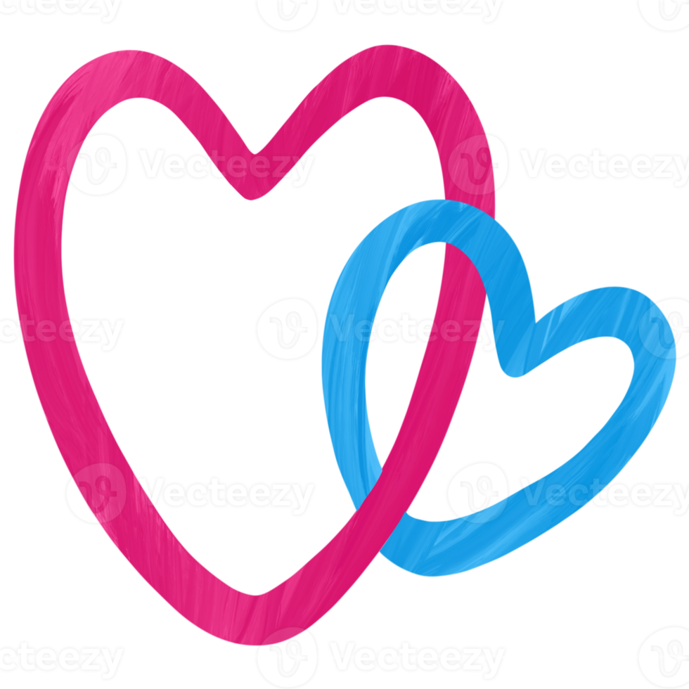Paint brush heart in love clipart. png